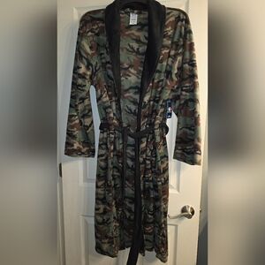 Men's Fruit Of The Loom Camo Fleece Sleepwear Robe One Size